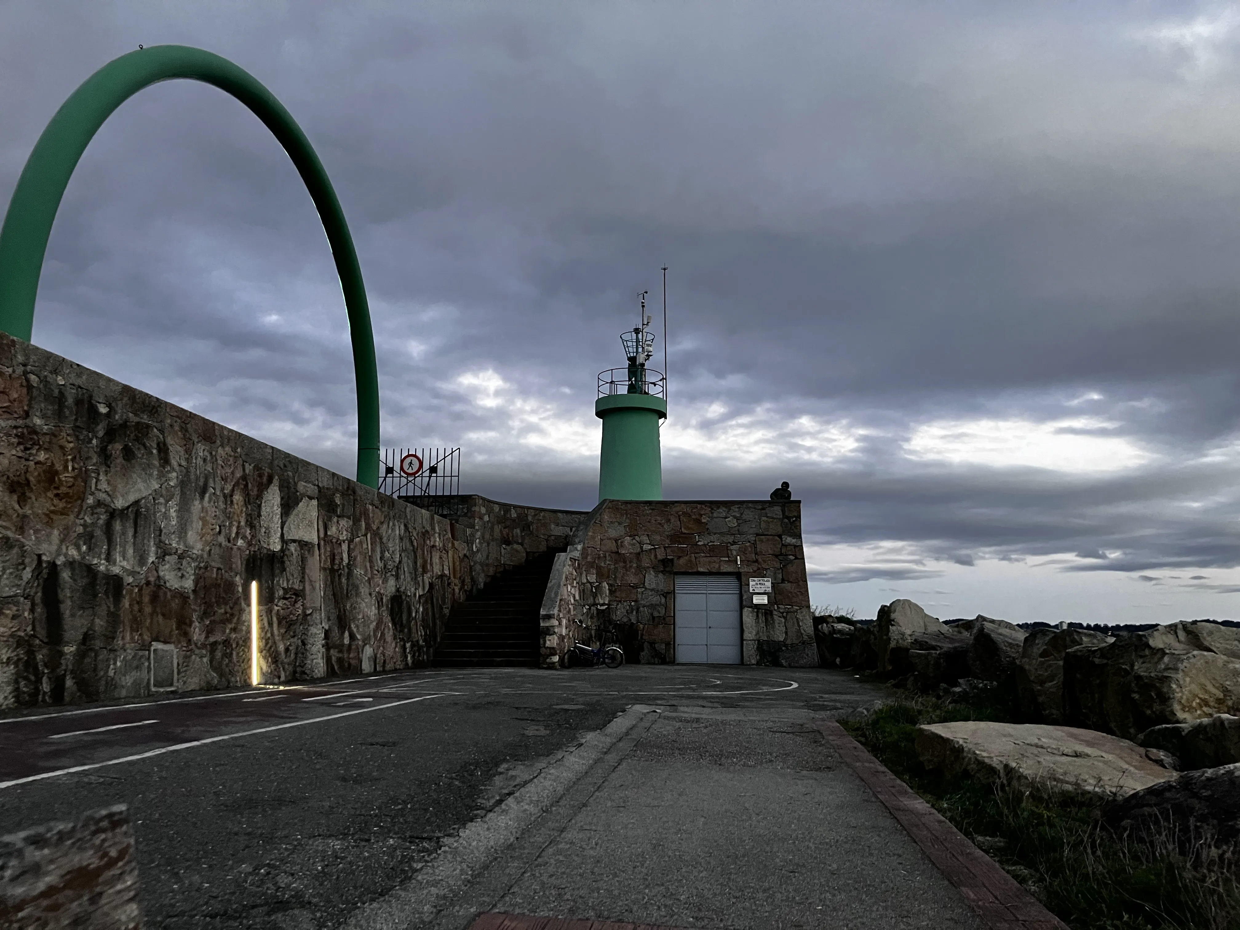 Breakwater lighthouse in A Coruna