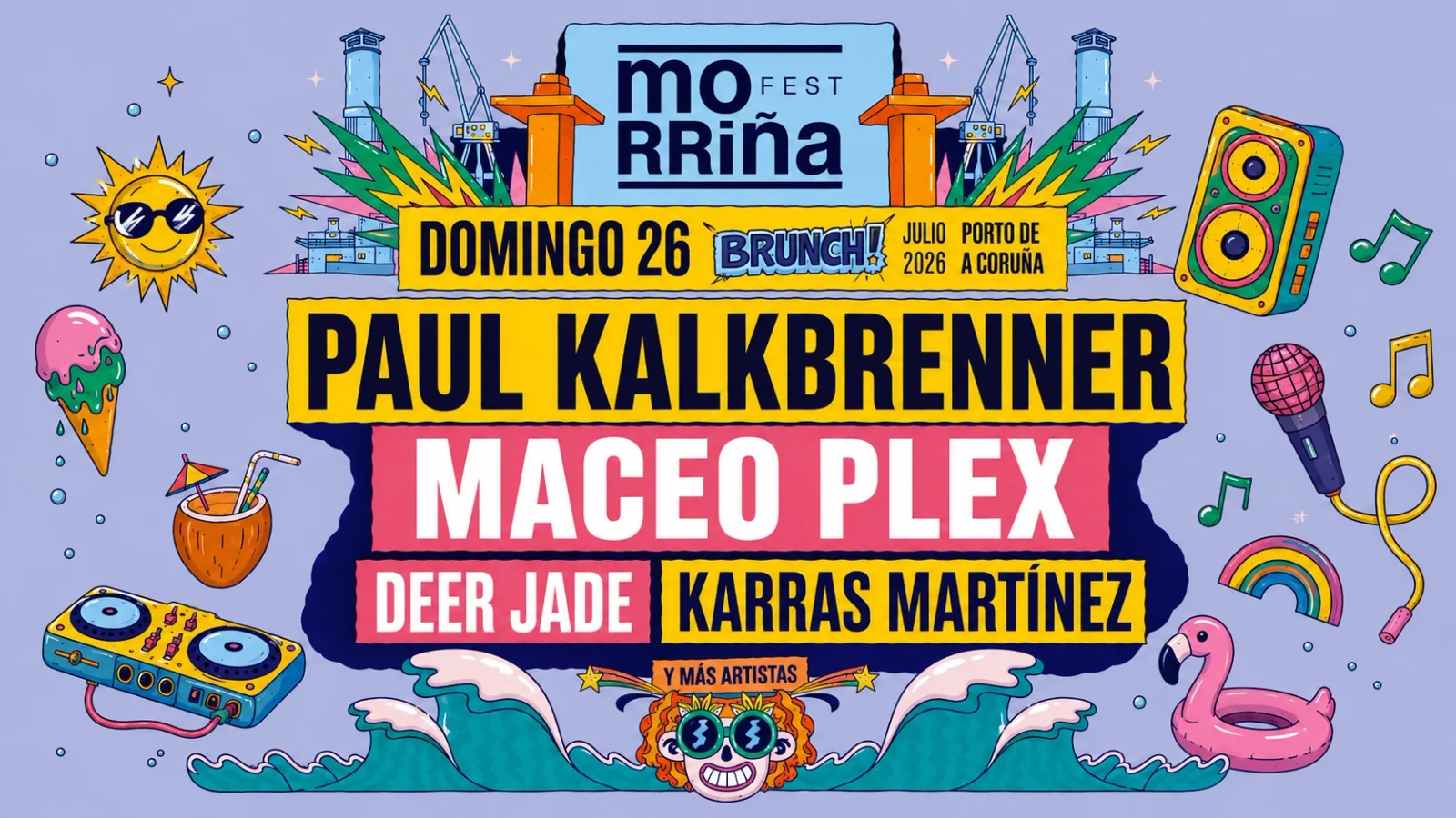 Morriña Fest 2026 - Domingo 26 Brunch en A Coruña con Paul Kalkbrenner, Maceo Plex y artistas invitados