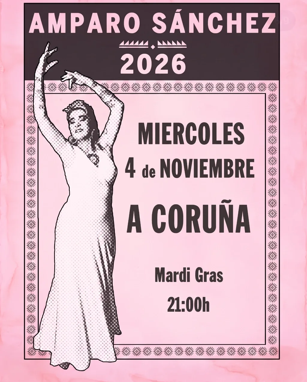 Cartel del concierto de Amparo Sánchez en A Coruña - Ritual Sonoro Tour 2026