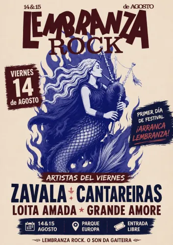 Lembranza Rock 2026 - Día 1: Grande Amore, Loita Amada, Zavala + Cantareiras